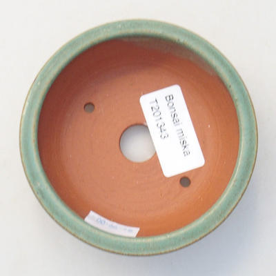 Ceramiczna miska bonsai 9,5 x 9,5 x 3 cm, kolor zielony - 3