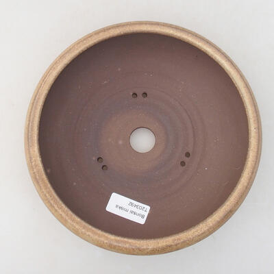 Ceramiczna miska bonsai 19,5 x 19,5 x 6,5 cm, kolor beżowy - 3
