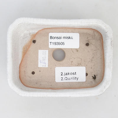 Ceramiczna miska bonsai 12,5 x 9 x 3 cm, kolor raków - 2. jakość - 3