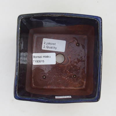 Ceramiczna miska bonsai 12 x 12 x 8,5 cm, kolor niebieski - 2. jakość - 3