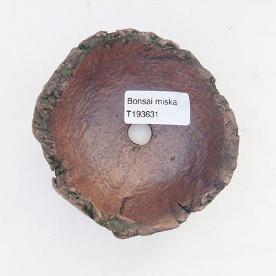 Ceramiczna skorupa 8,5 x 8,5 x 6,5 cm, kolor brązowo-zielony - 3
