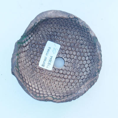 Ceramiczna skorupa 9 x 9 x 6,5 cm, kolor brązowo-zielony - 3