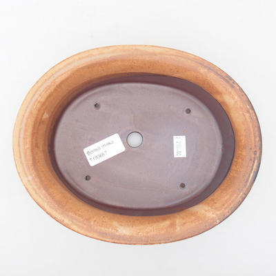 Ceramiczna miska bonsai 21 x 17 x 6 cm, kolor cegieł - 3