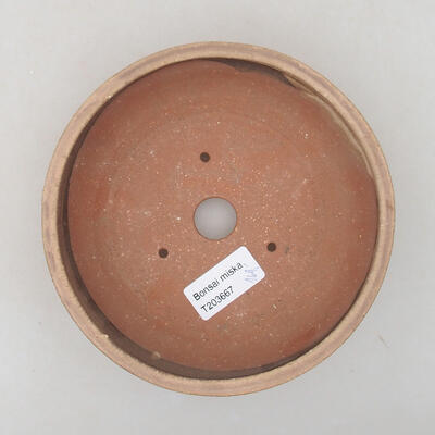 Ceramiczna miska bonsai 13,5 x 13,5 x 4,5 cm, kolor brązowy - 3