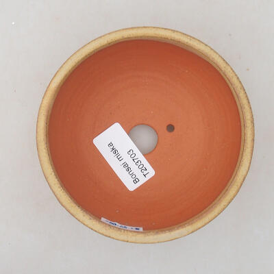 Ceramiczna miska bonsai 10,5 x 10,5 x 5 cm, kolor beżowy - 3