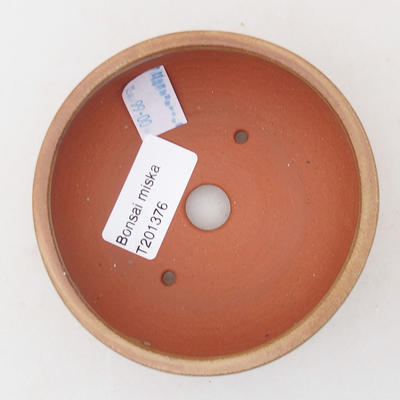 Ceramiczna miska bonsai 9,5 x 9,5 x 4 cm, kolor brązowy - 3