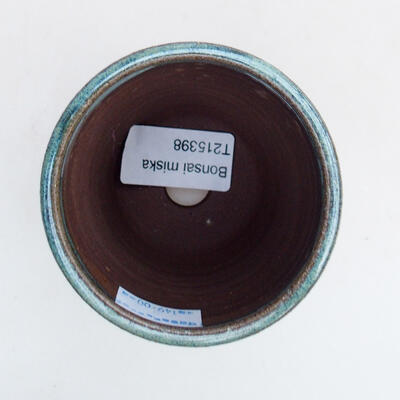 Ceramiczna miska bonsai 7 x 7 x 7,5 cm, kolor zielony - 3