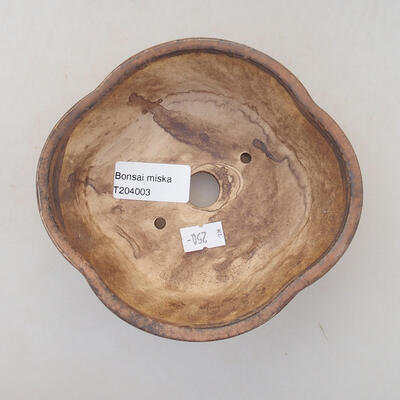 Ceramiczna miska bonsai 14 x 13 x 5 cm, kolor brązowy - 3