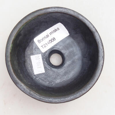 Ceramiczna miska bonsai 9,5 x 9,5 x 5 cm, kolor metaliczny - 3