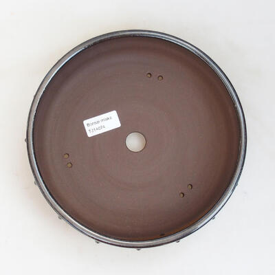 Ceramiczna miska bonsai 22 x 22 x 6 cm, kolor brązowy - 3