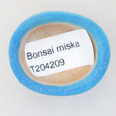 Mini miska bonsai 4 x 3,5 x 1,5 cm, kolor niebieski - 3