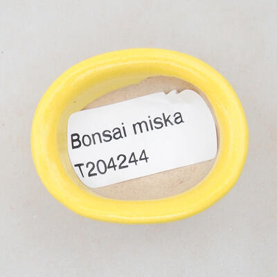 Mini miska bonsai 6 x 3,5 x 2 cm, kolor żółty - 3