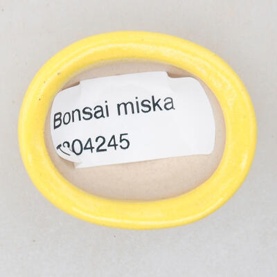 Mini miska bonsai 6 x 3,5 x 2 cm, kolor żółty - 3