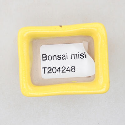 Mini miska bonsai 4 x 3 x 2,5 cm, kolor żółty - 3