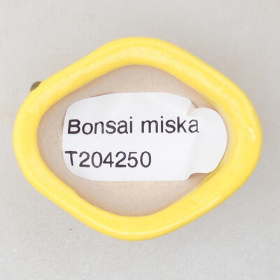 Mini miska bonsai 4 x 3,5 x 2,5 cm, kolor żółty - 3