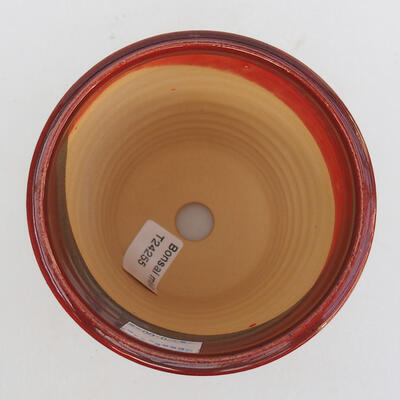 Ceramiczna miska bonsai 9,5 x 9,5 x 11,5 cm, kolor czerwony - 3