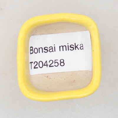 Mini miska bonsai 3,5 x 3,5 x 2,5 cm, kolor żółty - 3