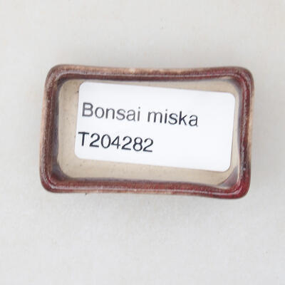 Mini miska bonsai 4,5 x 3 x 1,5 cm, kolor czerwony - 3