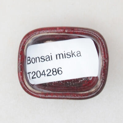 Mini miska bonsai 4 x 3 x 1,5 cm, kolor czerwony - 3
