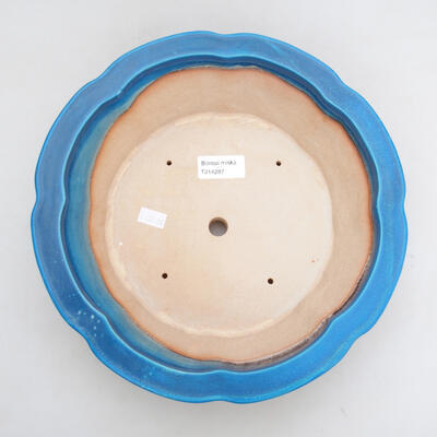 Ceramiczna miska bonsai 25,5 x 25,5 x 8,5 cm, kolor niebieski - 3