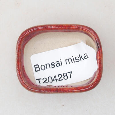 Mini miska bonsai 4 x 3 x 1,5 cm, kolor czerwony - 3