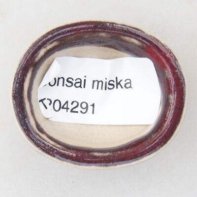 Mini miska bonsai 4 x 3 x 2 cm, kolor czerwony - 3