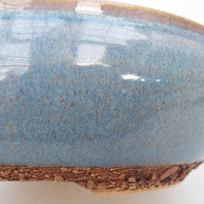 Ceramiczna miska bonsai 15,5 x 15,5 x 5,5 cm, kolor niebieski - 3