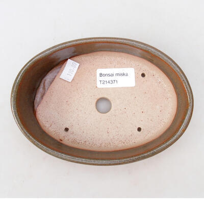 Ceramiczna miska bonsai 16 x 11,5 x 4 cm, kolor brązowy - 3