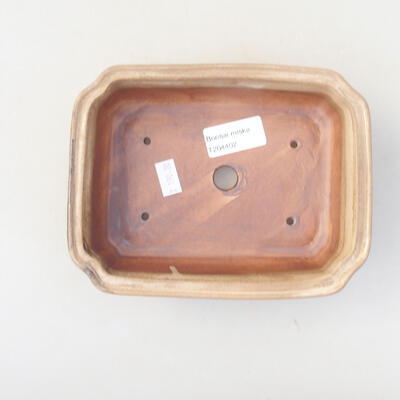 Ceramiczna miska bonsai 17 x 13,5 x 4,5 cm, kolor brązowy - 3