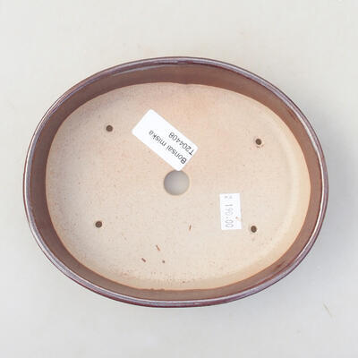 Ceramiczna miska bonsai 17 x 14 x 4 cm, kolor brązowy - 3