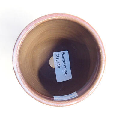 Ceramiczna miska bonsai 8 x 8 x 7,5 cm, kolor różowy - 3
