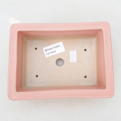 Ceramiczna miska bonsai 16 x 11,5 x 5,5 cm, kolor różowy - 3