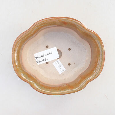 Ceramiczna miska bonsai 13 x 10,5 x 5 cm, kolor brązowy - 3