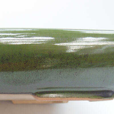 Ceramiczna miska bonsai 23,5 x 17 x 4 cm, kolor zielony - 3