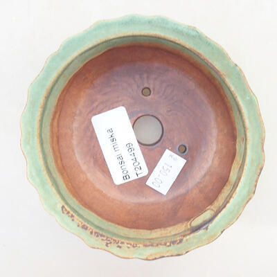 Ceramiczna miska bonsai 10,5 x 10,5 x 4,5 cm, kolor zielony - 3