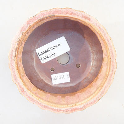 Ceramiczna miska bonsai 10,5 x 10,5 x 4,5 cm, kolor różowy - 3