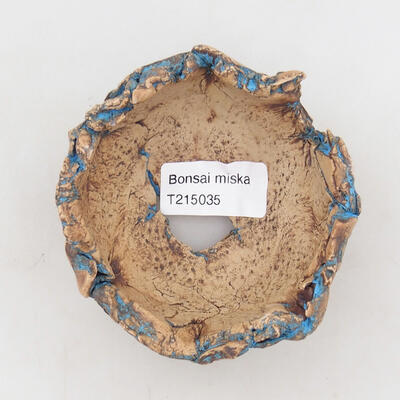 Ceramiczna muszla 9 x 8,5 x 7 cm, kolor naturalny niebieski - 3