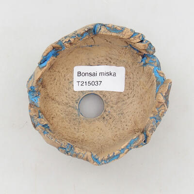Ceramiczna muszla 9,5 x 8 x 6 cm, kolor naturalny niebieski - 3