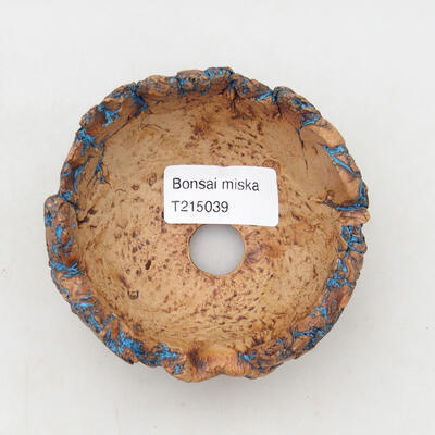 Ceramiczna muszla 9 x 8,5 x 5 cm, kolor naturalny niebieski - 3