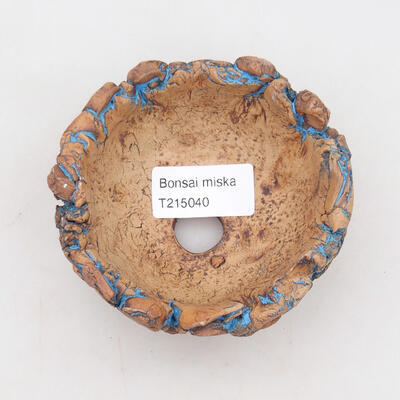 Ceramiczna muszla 10 x 9 x 5,5 cm, kolor naturalny niebieski - 3