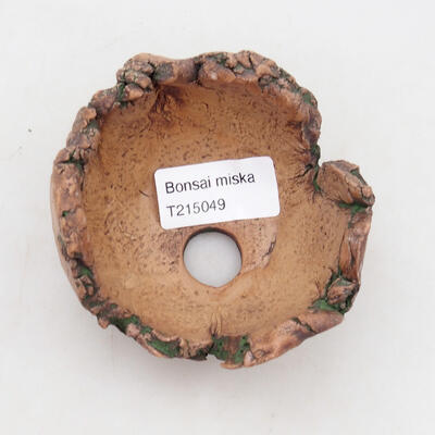 Ceramiczna muszla 8,5 x 7,5 x 6,5 cm, kolor naturalna zieleń - 3