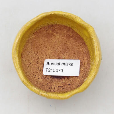 Ceramiczna muszla 8 x 8 x 6 cm, kolor żółty - 3