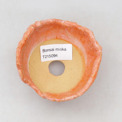 Ceramiczna skorupa 8 x 7,5 x 7 cm, kolor pomarańczowo-biały - 3