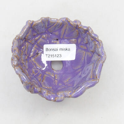 Ceramiczna muszla 9 x 9 x 6,5 cm, kolor fioletowy - 3