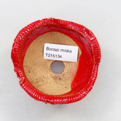 Ceramiczna muszla 9 x 8 x 6 cm, kolor czerwony - 3