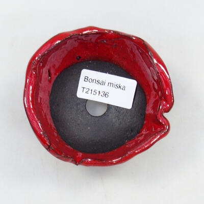 Ceramiczna muszla 8,5 x 8,5 x 5 cm, kolor czerwony - 3