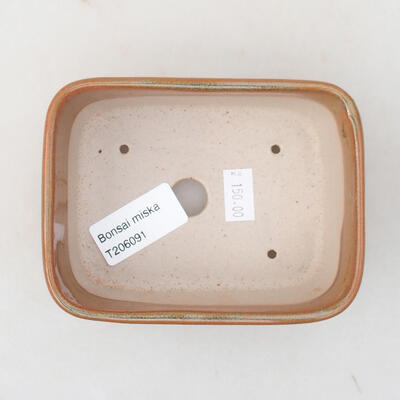 Ceramiczna miska bonsai 13 x 10 x 5,5 cm, kolor brązowy - 3