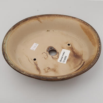 Ceramiczna miska bonsai 21 x 18 x 5 cm, kolor brązowy - 3