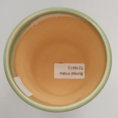 Ceramiczna miska bonsai 9,5 x 9,5 x 9 cm, kolor zielony - 3
