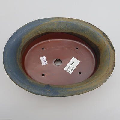Ceramiczna miska do bonsai 22 x 17,5 x 6 cm, kolor brązowo-niebieski - 3